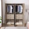 Manhattan Comfort Lee Wardrobe Closet 2.0 in Rustic Grey, 2PK 2-WC002-GY - alternate 9